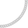 Thumbnail Image 2 of Men's Diamond Curb Chain Necklace 5/8 ct tw Sterling Silver 22&quot;