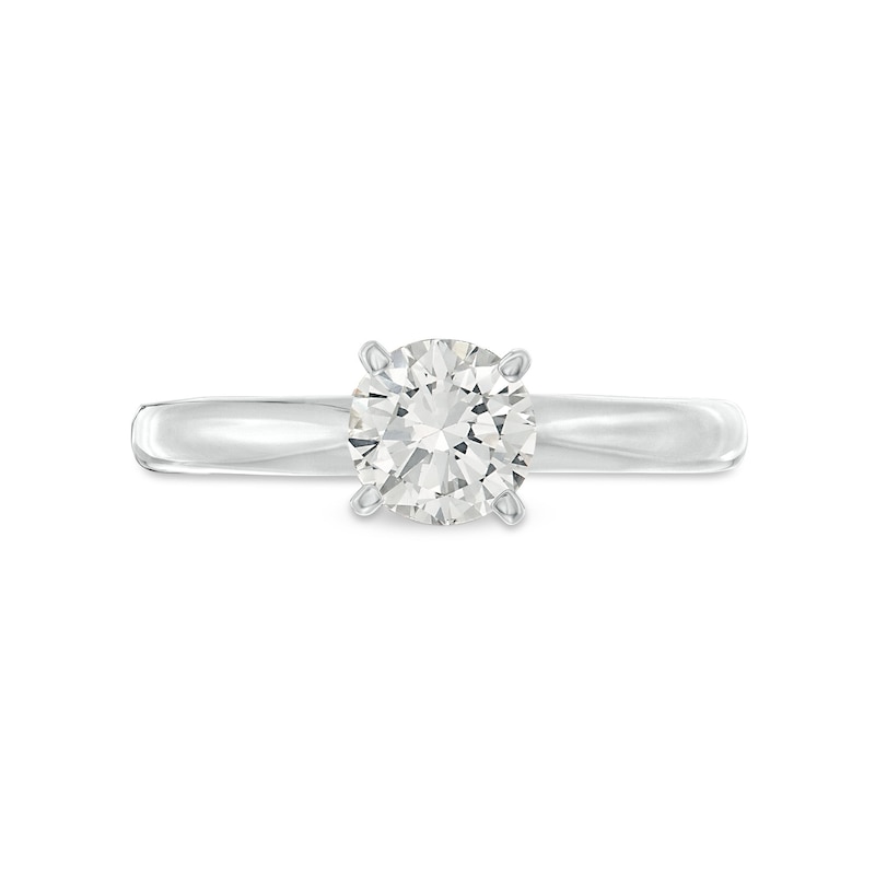 Main Image 4 of Diamond Solitaire Ring 3/4 ct Round-Cut 14K White Gold (I/I2)