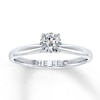 Thumbnail Image 1 of THE LEO Diamond Solitaire Ring 1/2 Carat Round-cut 14K White Gold