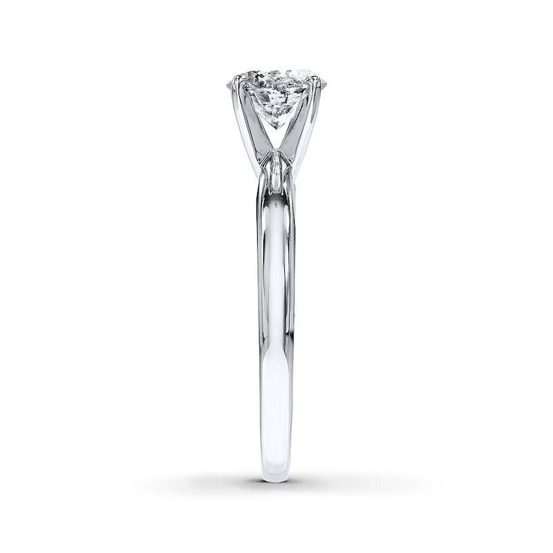 THE LEO Diamond Solitaire Ring 1 Carat Round-cut 14K White Gold