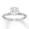 Thumbnail Image 1 of Diamond Solitaire Ring 1/2 Carat Round-cut Platinum (F/VS2)