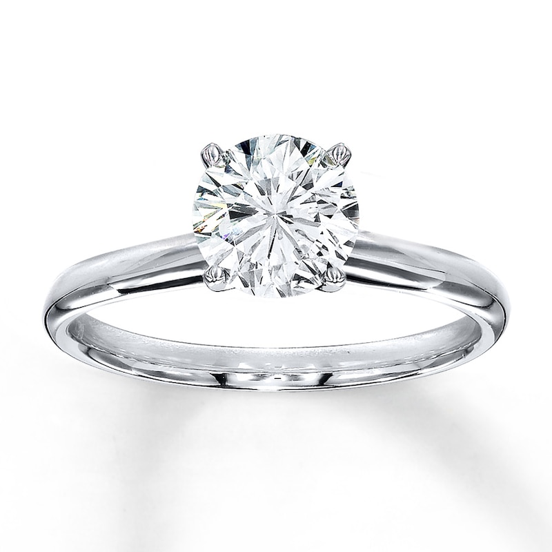 Main Image 1 of Diamond Solitaire Ring 1/2 Carat Round-cut Platinum (F/VS2)