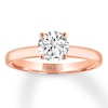 Thumbnail Image 0 of THE LEO Artisan Diamond Ring 1 ct tw Round-cut 14K Rose Gold