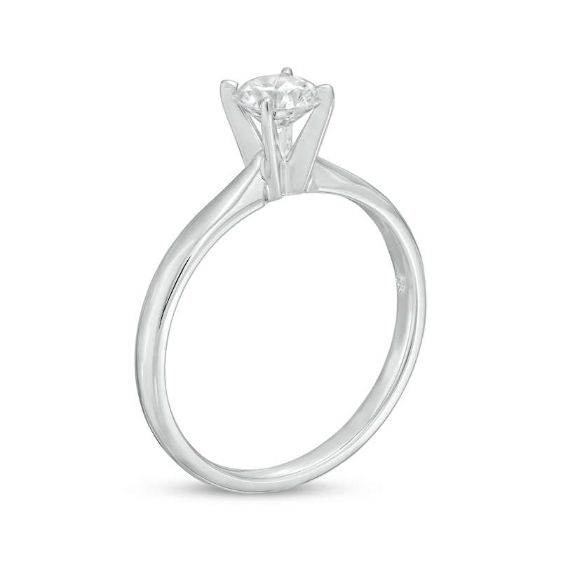 Main Image 2 of Diamond Solitaire Ring 1/2 carat Round-cut 14K White Gold (J/I2)