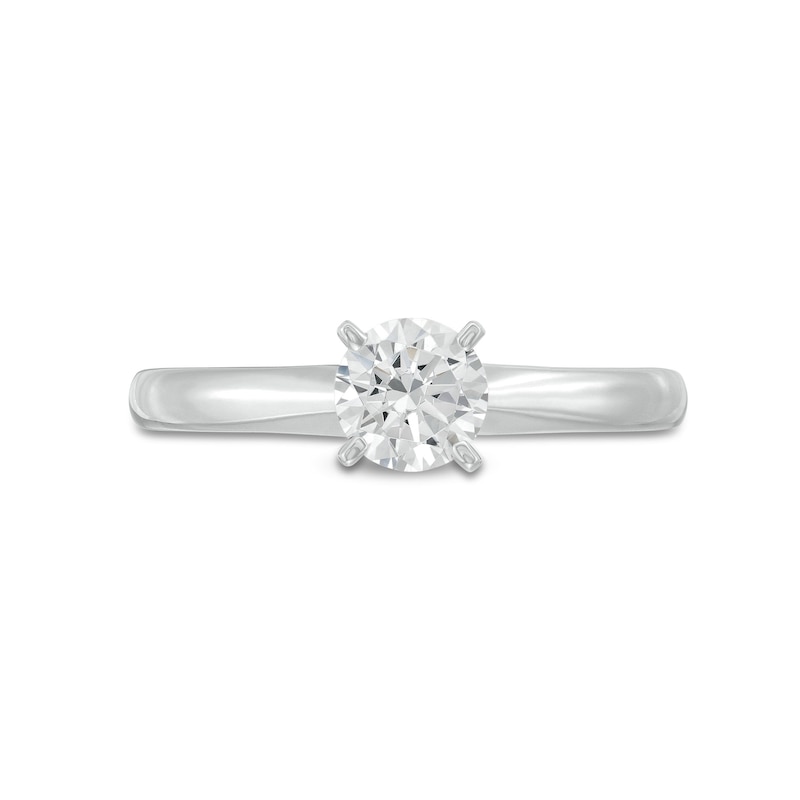 Diamond Solitaire Ring 1 carat Round-cut 14K White Gold (I2/I)