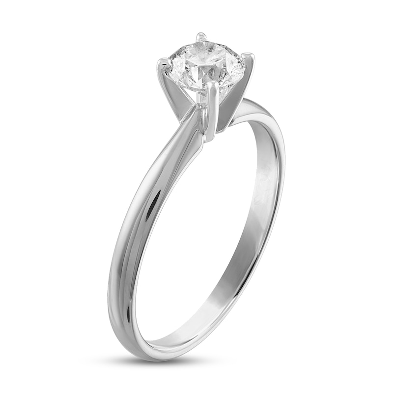 Diamond Solitaire Ring 3/4 carat Round-cut 14K White Gold (J/I2)