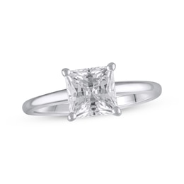 Lab-Created Diamonds by KAY Solitaire Ring 1-1/2 ct tw Princess-cut 14K White Gold (F/VS2)