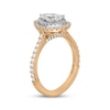 Thumbnail Image 2 of Neil Lane Pear-Shaped Lab-Created Diamond Double Halo Engagement Ring 1-3/4 ct tw 14K Two-Tone Gold