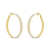 Thumbnail Image 0 of Diamond-Cut Hoop Earrings 14K Yellow Gold 30mm