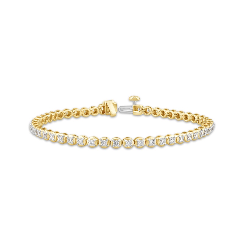 Lab-Grown Diamonds by KAY Line Bracelet 2 ct tw 14K Yellow Gold 7.25"