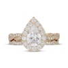 Thumbnail Image 3 of Neil Lane Artistry Pear-Shaped Lab-Grown Diamond Halo Bridal Set 1-7/8 ct tw 14K Yellow Gold