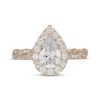 Thumbnail Image 6 of Neil Lane Artistry Pear-Shaped Lab-Grown Diamond Halo Engagement Ring 1-3/4 ct tw 14K Yellow Gold