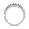 Thumbnail Image 2 of Men's Brown Diamond Wedding Band 1/5 ct tw 10K White Gold