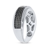 Thumbnail Image 3 of Men's Brown Diamond Wedding Band 1/5 ct tw 10K White Gold