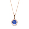 Thumbnail Image 0 of Le Vian Tanzanite Necklace 1/8 ct tw Diamonds 14K Strawberry Gold 20"