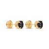 Thumbnail Image 4 of Black Diamond Solitaire Stud Earrings 1 ct tw 14K Yellow Gold (I3)