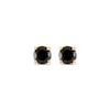 Thumbnail Image 2 of Black Diamond Solitaire Stud Earrings 2 ct tw 14K Yellow Gold (I3)