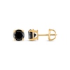 Thumbnail Image 3 of Black Diamond Solitaire Stud Earrings 2 ct tw 14K Yellow Gold (I3)