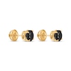 Thumbnail Image 4 of Black Diamond Solitaire Stud Earrings 2 ct tw 14K Yellow Gold (I3)