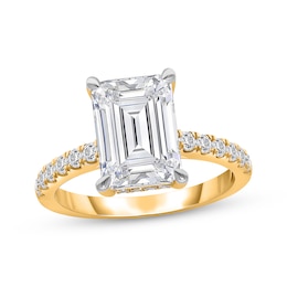 Lab-Created Diamonds by KAY Emerald-Cut Engagement Ring 4-1/2 ct tw 14K Yellow Gold