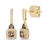 Thumbnail Image 0 of Le Vian Diamond Cushion Halo Dangle Earrings 1/2 ct tw 14K Honey Gold