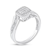 Thumbnail Image 2 of Multi-Diamond Cushion Halo Fashion Ring 1/6 ct tw Sterling Silver