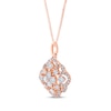 Thumbnail Image 2 of Diamond Scalloped Cluster Necklace 3/4 ct tw 14K Rose Gold 18&quot;