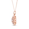 Thumbnail Image 3 of Diamond Scalloped Cluster Necklace 3/4 ct tw 14K Rose Gold 18&quot;