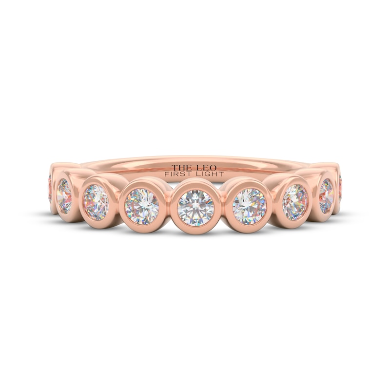 THE LEO First Light Diamond Bezel Anniversary Ring 3/4 ct tw 14K Rose Gold