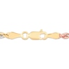 Thumbnail Image 2 of Solid Rope Chain Necklace 3mm 14K Tri-Tone Gold 22"