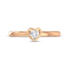 Thumbnail Image 4 of Round-Cut Diamond Solitaire Heart-Shaped Frame Engagement Ring 1/5 ct tw 14K Rose Gold (I/I2)