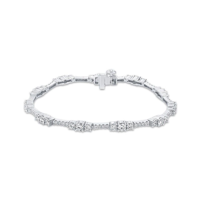 Main Image 1 of Memories Moments Magic Lab-Created Diamond Bracelet 4 ct tw 14K White Gold 7&quot;