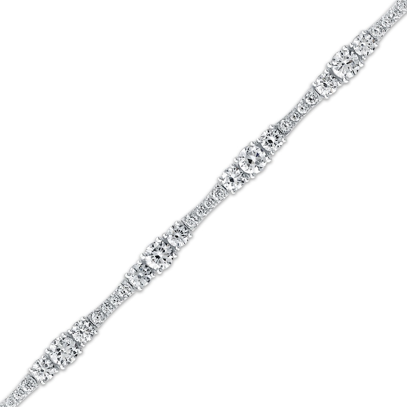 Main Image 2 of Memories Moments Magic Lab-Created Diamond Bracelet 4 ct tw 14K White Gold 7&quot;