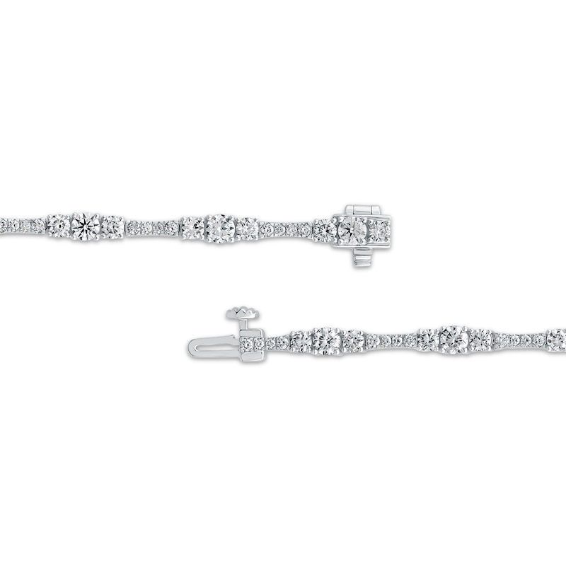 Main Image 3 of Memories Moments Magic Lab-Created Diamond Bracelet 4 ct tw 14K White Gold 7&quot;