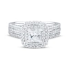 Thumbnail Image 3 of Cushion-Cut Diamond Double Halo Engagement Ring 1-1/4 ct tw 14K White Gold