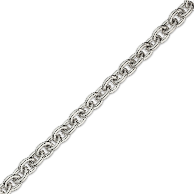 Main Image 1 of Solid Forzatina Chain Bracelet 6.8mm Sterling Silver 7.5&quot;