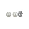 Thumbnail Image 2 of Cultured Pearl, Onyx & White Lab-Created Sapphire Three Pair Earrings Set Sterling Silver