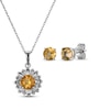 Thumbnail Image 0 of Citrine Flower Gift Set Sterling Silver