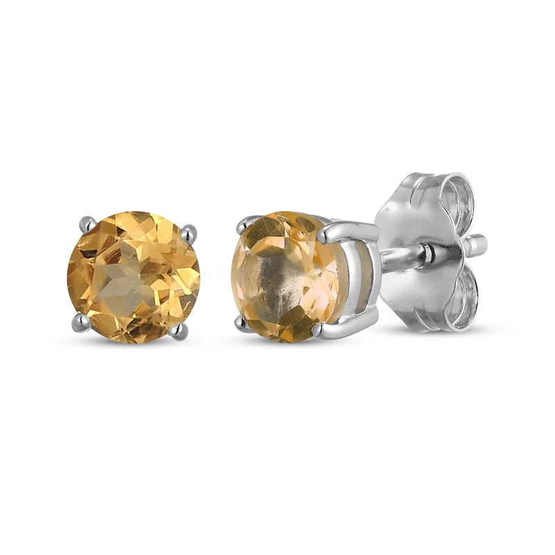 Citrine Flower Gift Set Sterling Silver