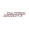 Thumbnail Image 3 of Baguette & Round-Cut Diamond Wrap Ring 1/3 ct tw 14K Rose Gold