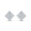 Thumbnail Image 2 of Men's Square-Cut Multi-Diamond Stud Earrings 1-1/4 ct tw Sterling Silver