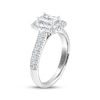 Thumbnail Image 2 of THE LEO Diamond Emerald-Cut Halo Engagement Ring 1 ct tw 14K White Gold