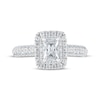 Thumbnail Image 3 of THE LEO Diamond Emerald-Cut Halo Engagement Ring 1 ct tw 14K White Gold