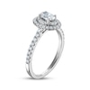 Thumbnail Image 2 of Oval-Cut Diamond Double Halo Engagement Ring 7/8 ct tw 14K White Gold