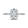 Thumbnail Image 3 of Oval-Cut Diamond Double Halo Engagement Ring 7/8 ct tw 14K White Gold