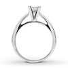 Thumbnail Image 2 of Certified Diamond Ring 3/4 carat Princess-cut 14K White Gold (I/I1)