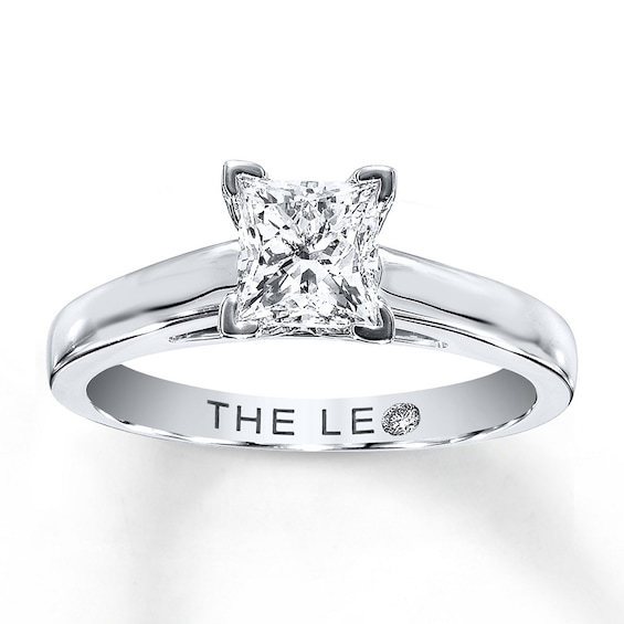 THE LEO Diamond Solitaire Ring 1 ct Princess-cut 14K White Gold