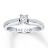 Thumbnail Image 0 of THE LEO Diamond Artisan Ring 1/3 Carat Princess-cut 14K White Gold