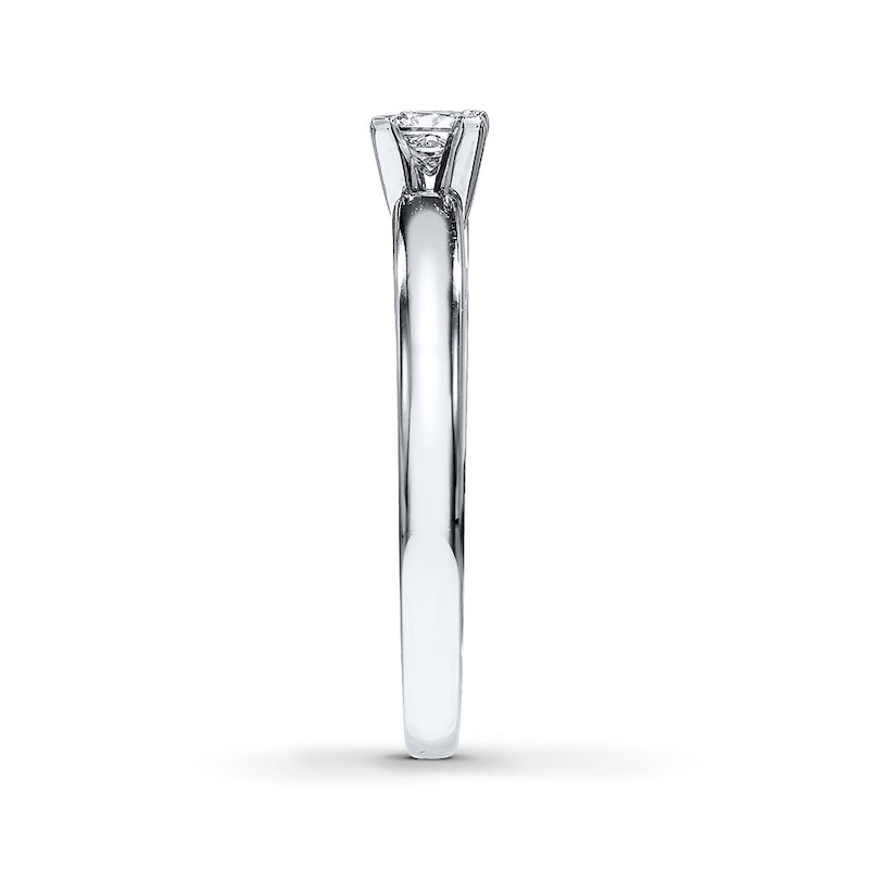 THE LEO Diamond Artisan Ring 1/3 Carat Princess-cut 14K White Gold