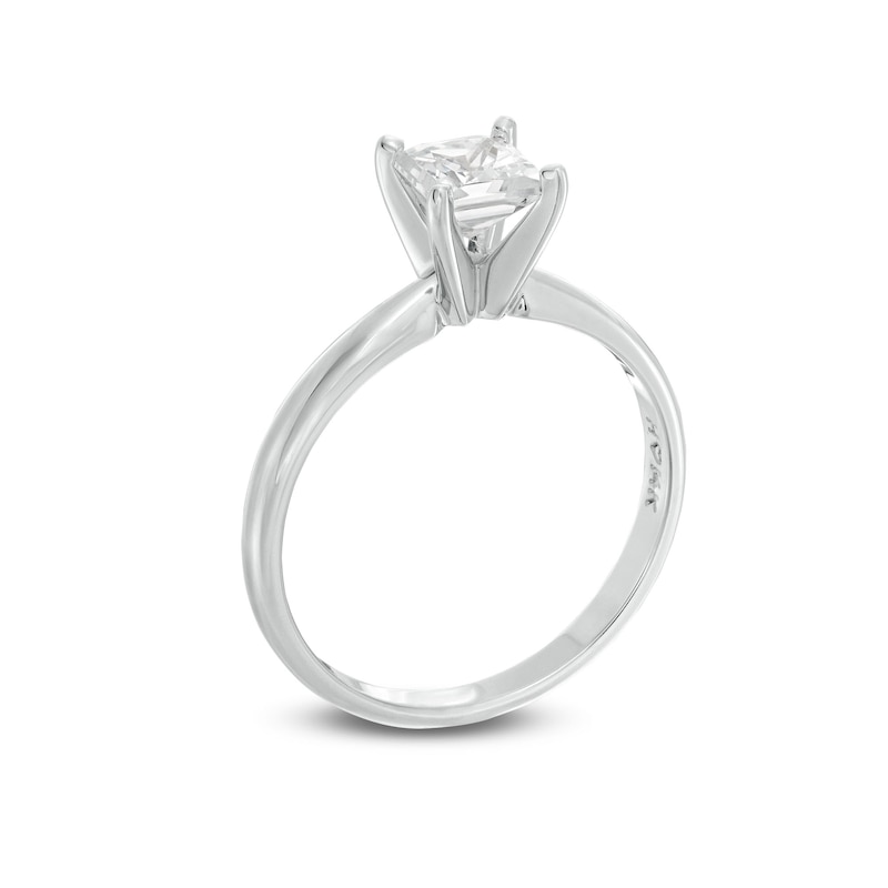 Main Image 3 of Diamond Solitaire Ring 3/4 Carat Princess-Cut 14K White Gold (I/I2)